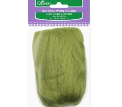 Clover Wool Roving – 0.3oz – Moss Green