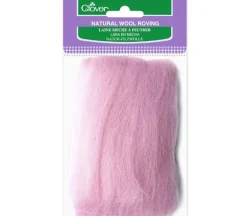 Clover Wool Roving – 0.3oz – Pink