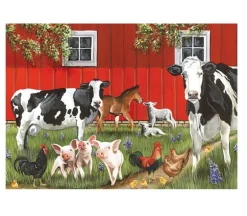 Cobble Hill Puzzle Tray Red Barn Farm – 35 Piece