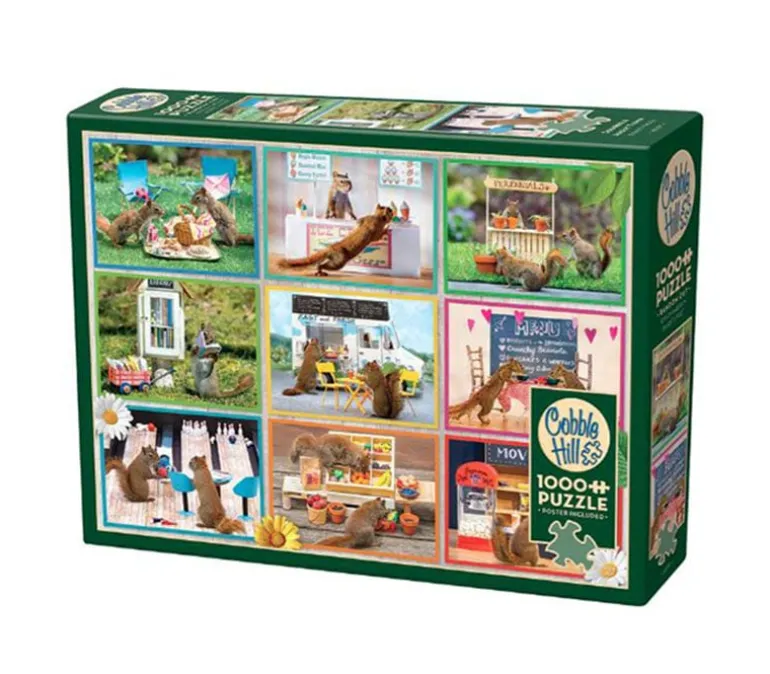 Cobble Hill Squirrels Around Town Puzzle – 1000 Piece
