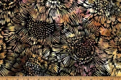 Coffee Shop Batiks Beech Leaves on Havana Brown