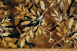 Coffee Shop Batiks Leaves in Cappucino