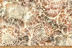 Coffee Shop Batiks Leaves in Pecan