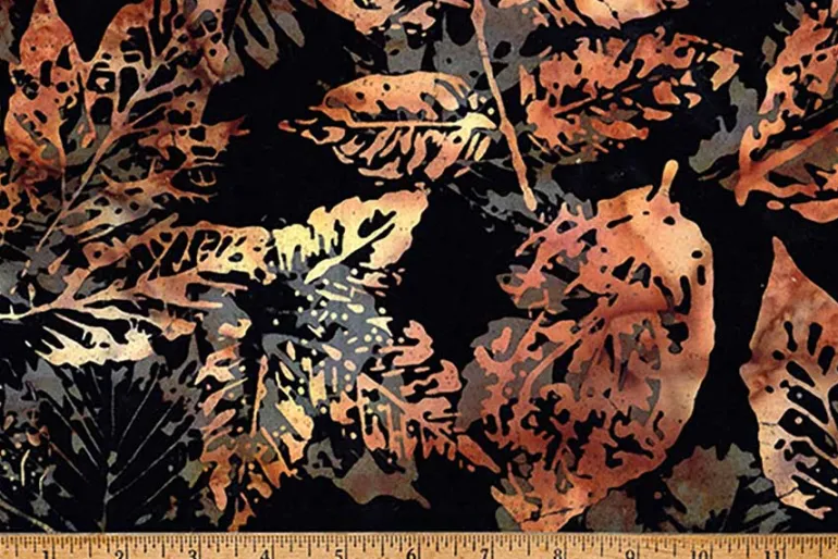 Coffee Shop Batiks Leaves in Palomino