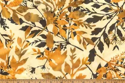 Coffee Shop Batiks Leaves in Palomino