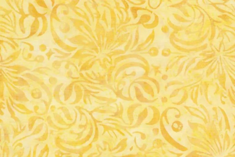 Colorburst Batik Square Floral in Lemonade Yellow