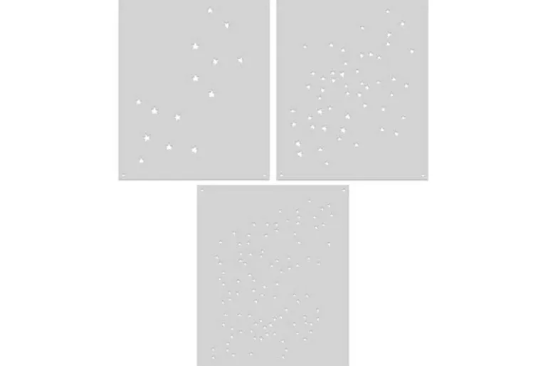 Color Layering Scattered Star Stencil Set