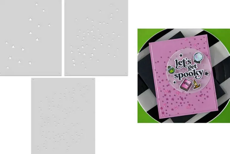 Color Layering Scattered Star Stencil Set