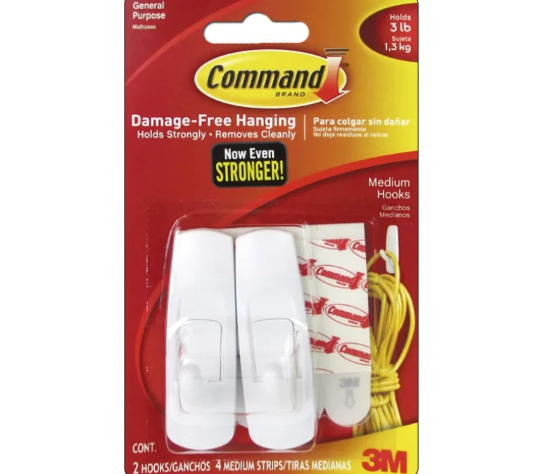 Command Adhesive Hook – Medium – 2 Piece