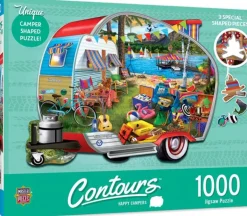 Contours Shaped Happy Campers Puzzle – 1000 Piece