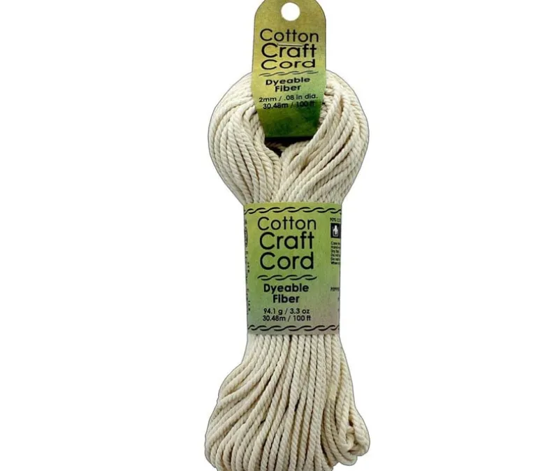 Cora’s Cotton Craft Cord – Natural – 2mm – 100-feet