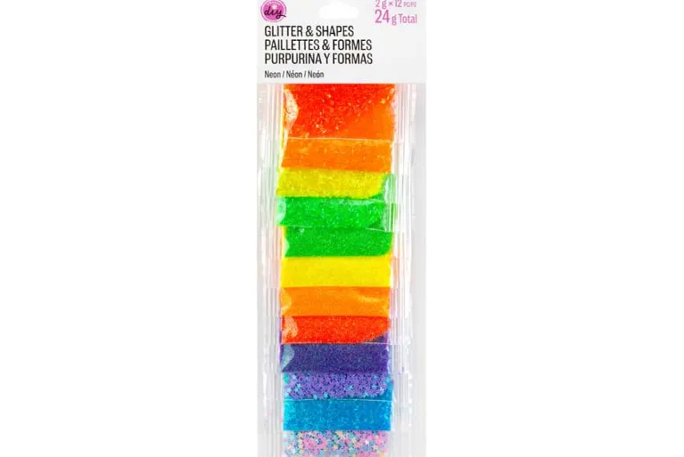 CousinDIY Fine Cut Glitter Shakers 0.38oz 14/Pkg-Multi-Colored