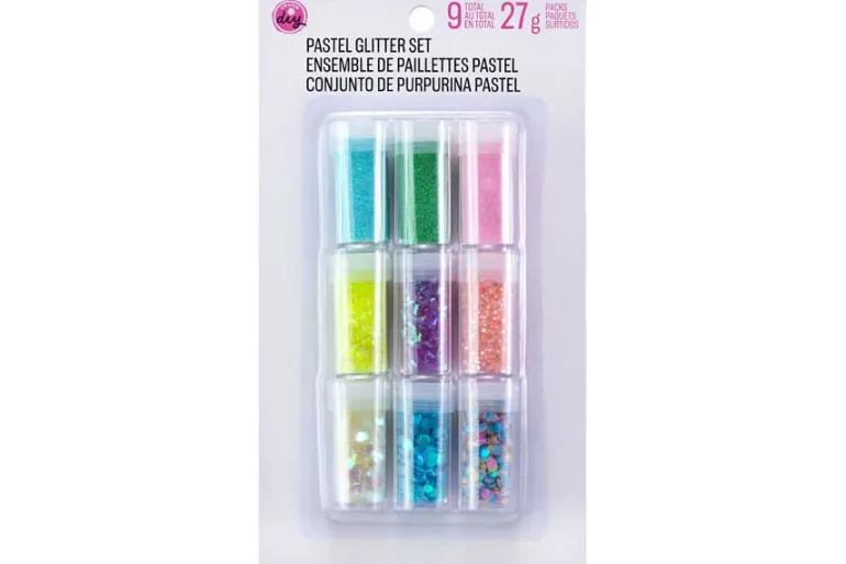 CousinDIY Glitter Assortment 9/Pkg-Primary Colors