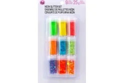 CousinDIY Glitter Assortment 9/Pkg-Neon