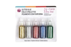 CousinDIY Glitter Glue 2.1oz-Fluorescent Orange