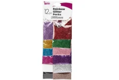 CousinDIY Glitter & Shapes 2g 12/Pkg-Neon Multi-Colored