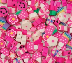 Craft Beads Clay Shapes – Black and White Mix – 120 Pieces