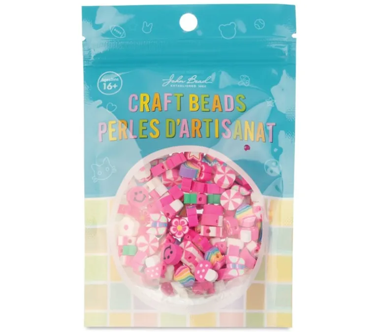 Craft Beads Clay Shapes – Green Mix – 120 Pieces