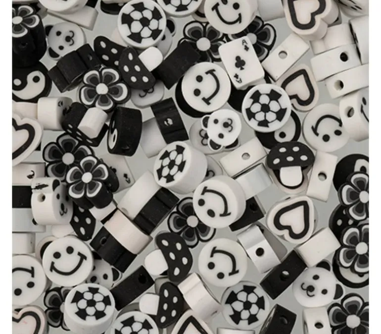 Craft Beads Clay Shapes – Green Mix – 120 Pieces