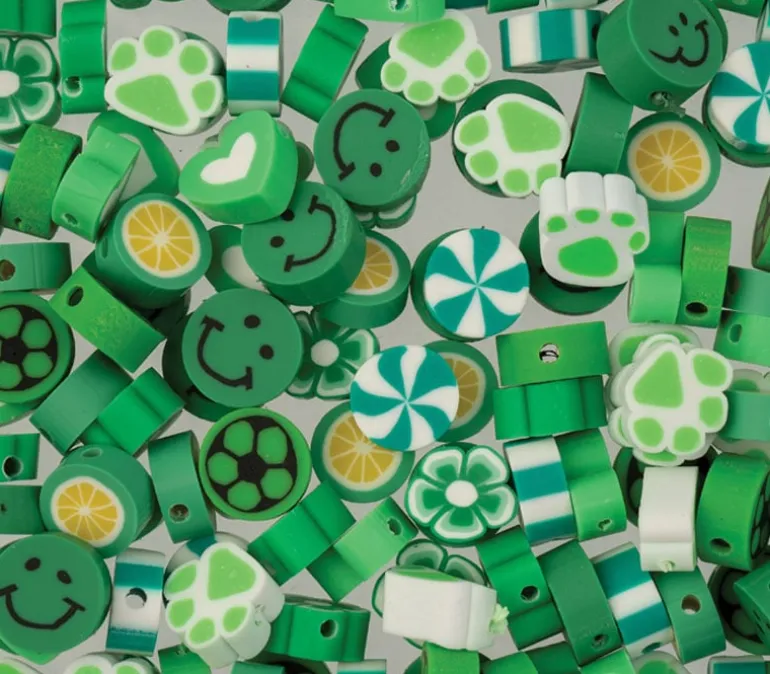 Craft Beads Clay Shapes – Red Mix – 120 Pieces