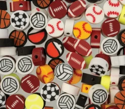 Craft Beads Clay Shapes – Sports Mix – 120 Pieces