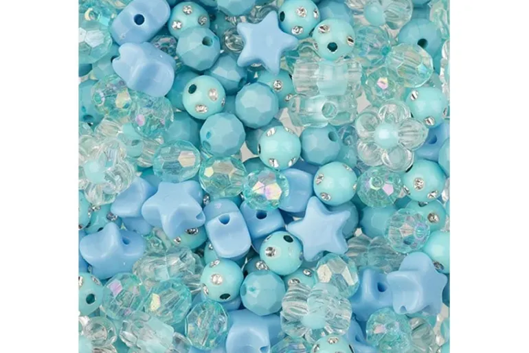 Craft Beads Star Mix – Pink – 70g