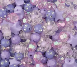 Craft Beads Star Mix – Pink – 70g