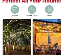 Craft Bright Lights – 100 Count – Indoor/Outdoor String Lights