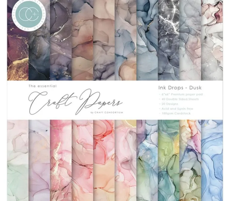 Craft Consortium Paper Pad – 6×6 – Ink Drops Ocean