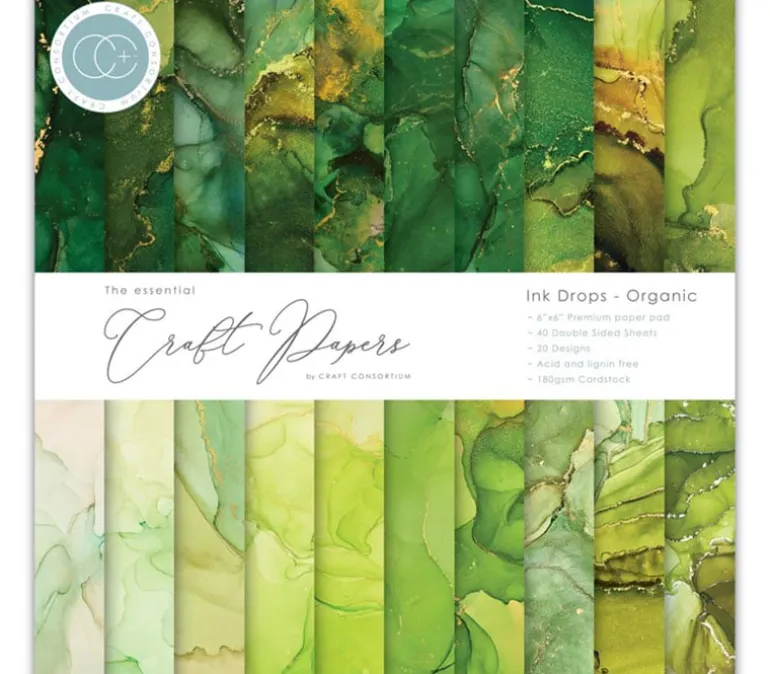 Craft Consortium Paper Pad – 6×6 – Ink Drops Vivid