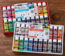 Crafters Acrylic Paint Set Value Pack – 16 Piece (Satin or Matte Available)