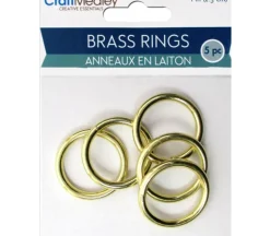 CraftMedley Brass Rings – 1-inch – 5 Piece