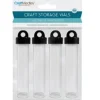 Craft Medley Storage Round Tube Vials – 4 Piece