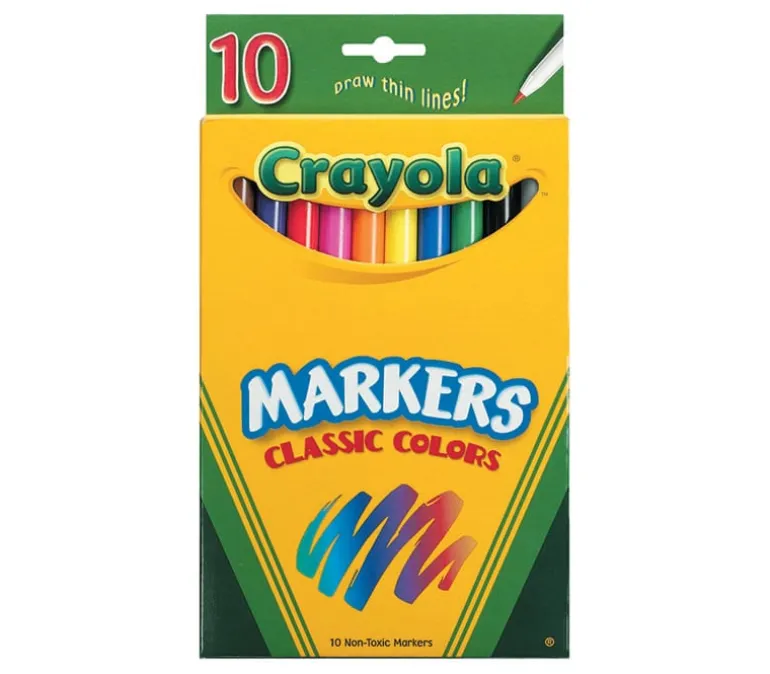 Crayola Classic Thin Marker Set – 10 Marker