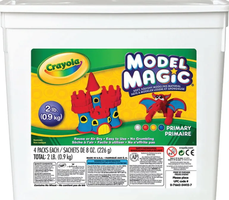 Crayola Model Magic Air Dry Clay – 4 Color – 2-pound Tub