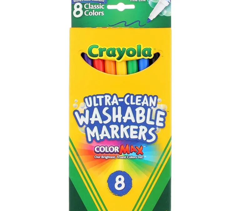 Crayola Washable Classic Thin Marker Set – 8 Piece
