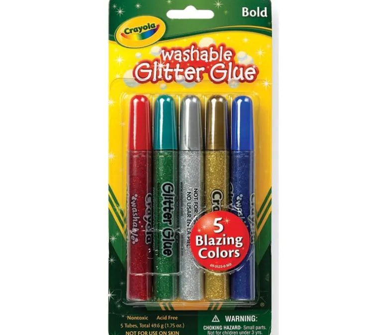 Crayola Washable Glitter Glue – 5 Piece