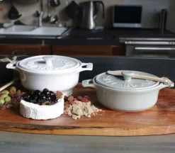 Creative Co-Op Brie Baker with Lids and Spreader – 1 Baker