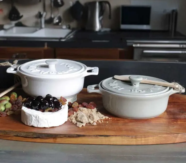Creative Co-Op Brie Baker with Lids and Spreader – 1 Baker