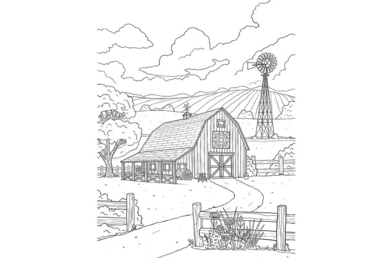 Creative Haven – Home Sweet Homestead Coloring Book
