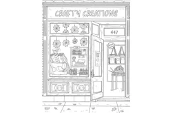 Creative  Haven – Storefronts Coloring Book