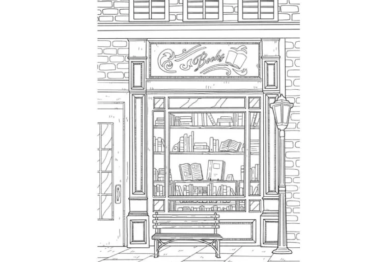 Creative Haven – Storefronts Coloring Book