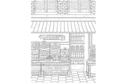 Creative Haven – Storefronts Coloring Book