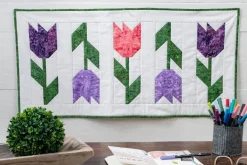 Creek Side Stitches Tulip Time Table runner Quilt Pattern. #CSS343