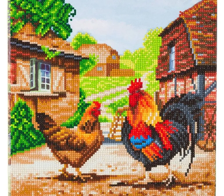 Crystal Art Diamond Painting Mounted Kit – Medium – Farm