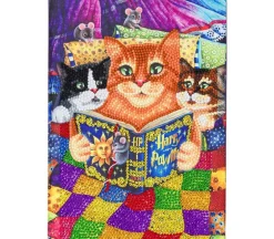 Crystal Art Diamond Painting Notebook Kit – Kitten Bedtime