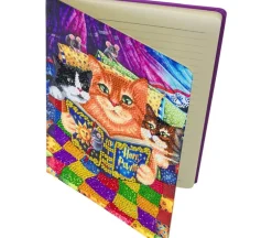 Crystal Art Diamond Painting Notebook Kit – Kitten Bedtime