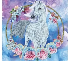 Crystal Art Diamond Painting Card Kit – Unicorn Garland