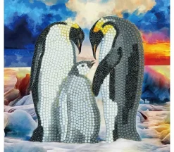 Crystal Art Diamond Painting Card Kit – Penguin Family
