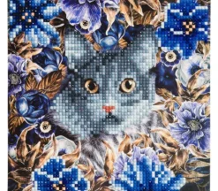 Crystal Art Diamond Painting Card Kit – Cats and Flowers